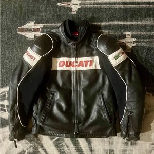 Authentic Ducati leather motorcycle jacket